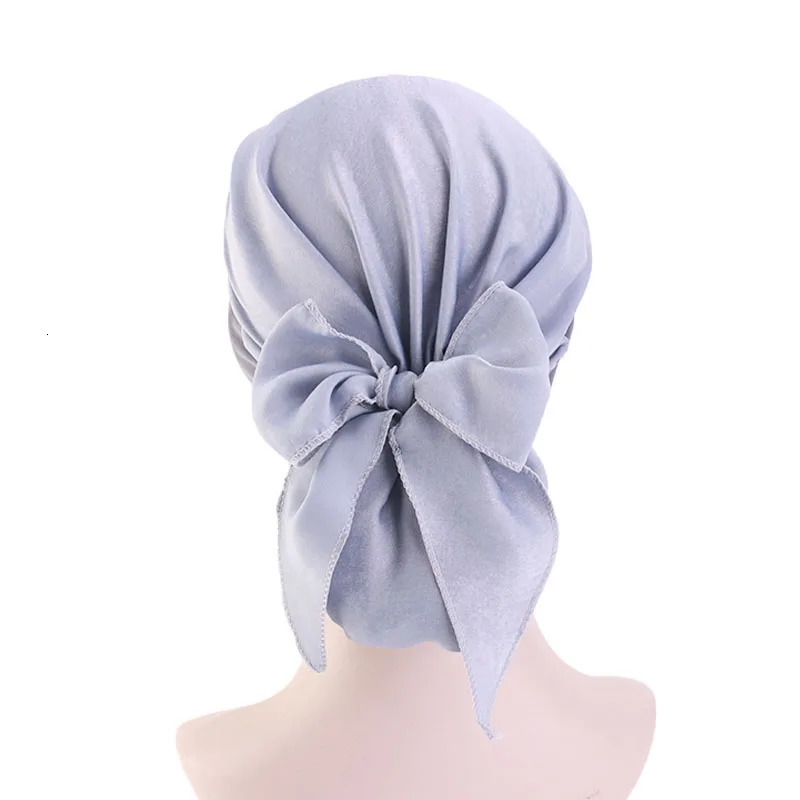 2PCS/LOT Women Muslim Pre-Tied Turban Cap Headscarf Hijab Chemo Hat Hair Loss Headscarf Wrap Strech Bandana Hair Accessories 260304