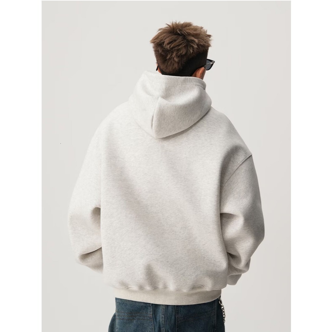 Designer Hoodie Loose Fit Plain Hoodie For Men Casual Versatile Style Trendy Solid Color Couple's Long Sleeve Sweatshirt Jacket