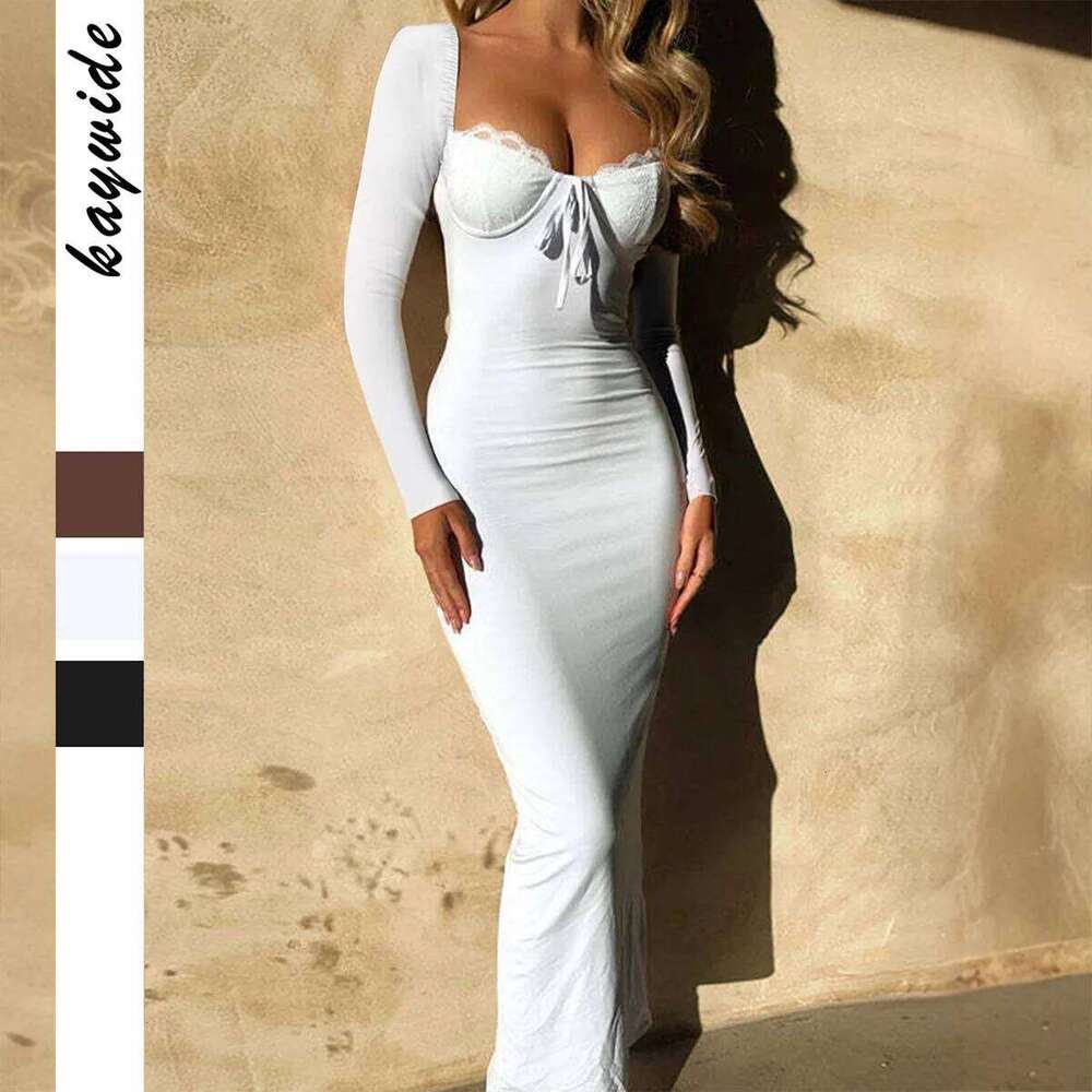 2025 Sleeve Wrap Hip Long Dress Women Elegant Fashion Beautiful Women's Party Night Dresses Evening Woman C260311