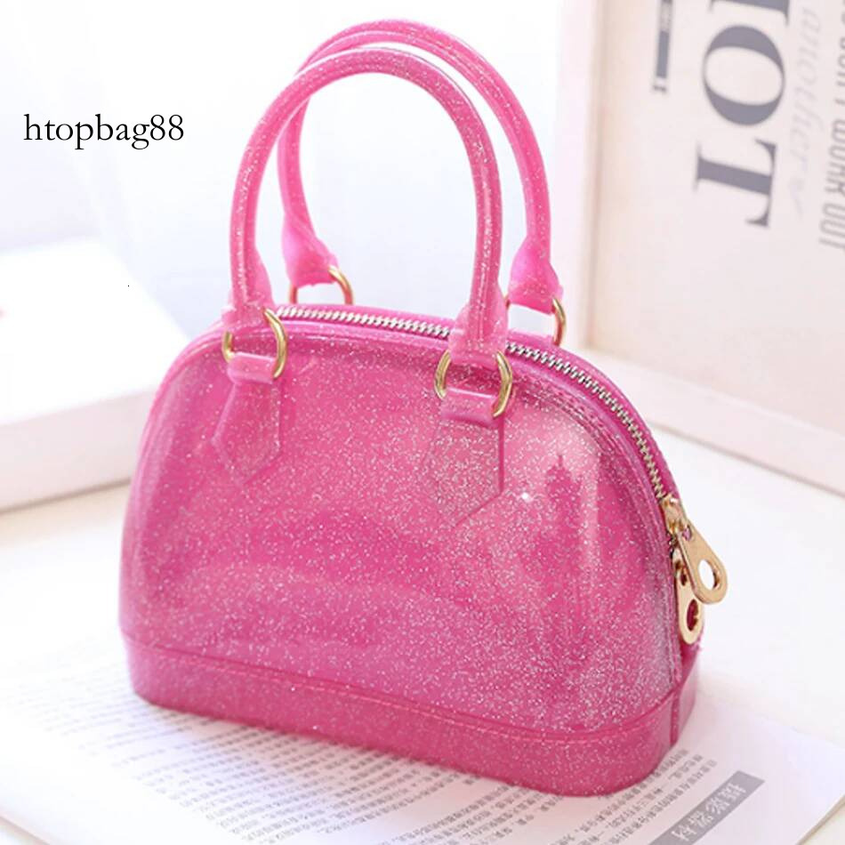 Small PVC Waterproof Candy Colors Jelly Handbag Fashion Shell Shoulder Crossbody Summer Beach Bag