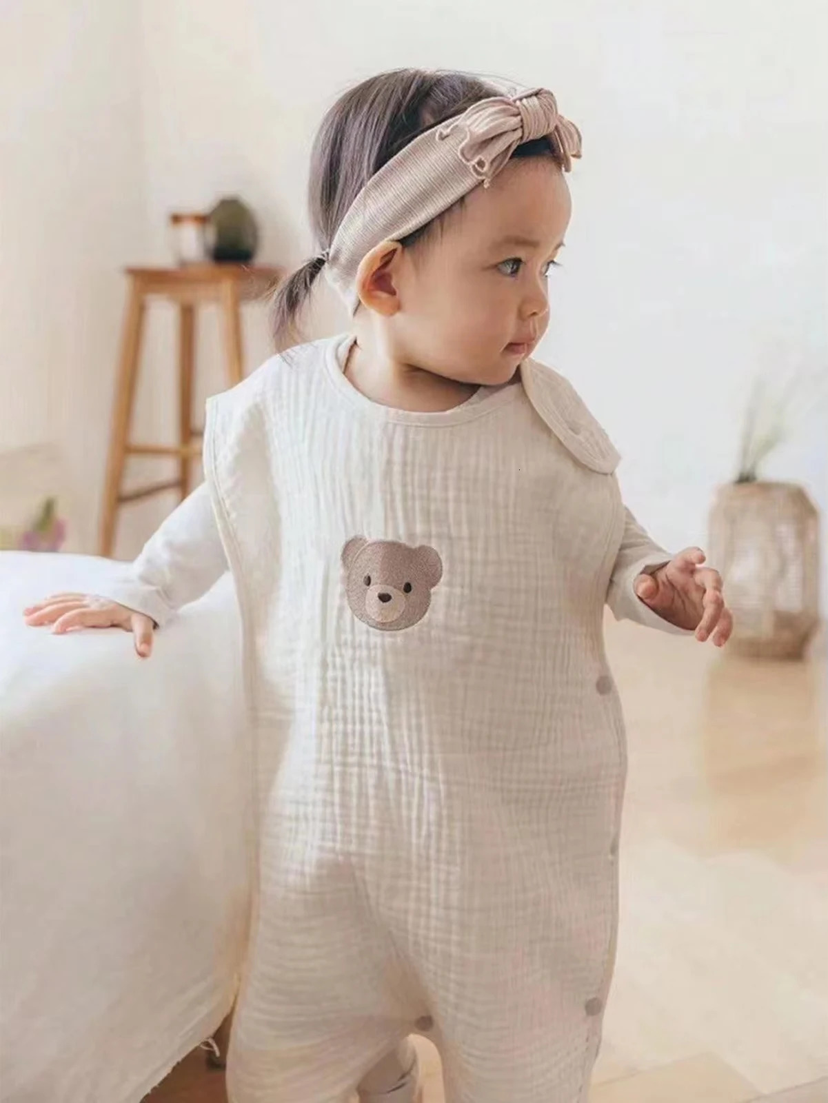 Baby gauze sleeping bag spring summer autumn thin childrens baby four seasons pajamas 260311