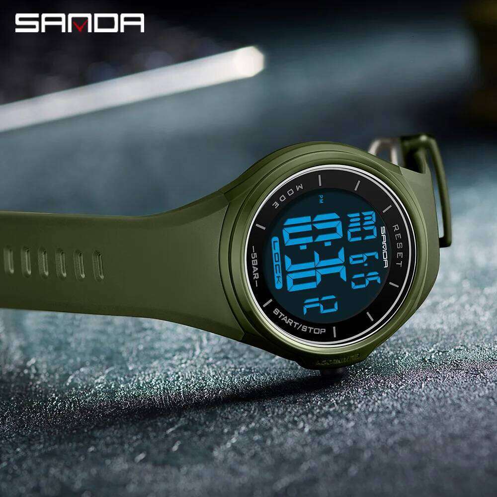 Sanda Fashion Simple Sport Watches Men Military Digital Watch Alarm Clock Shock Resistant Waterproof Relogio Masculino 2131