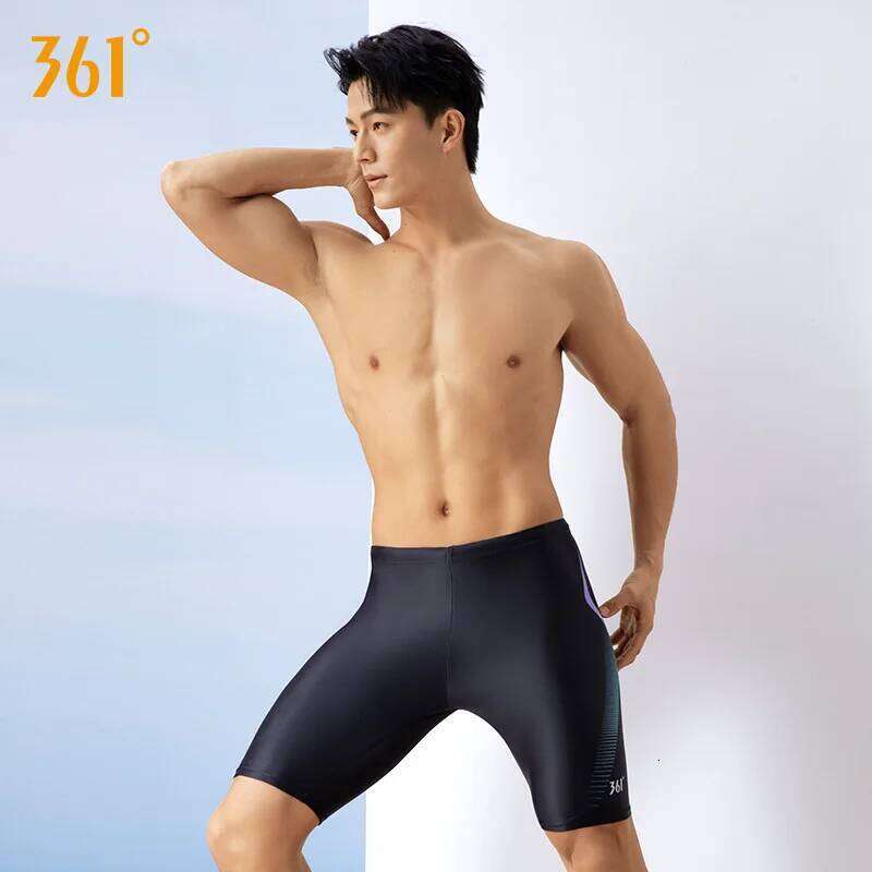 361 Men Water Repellent Professional Competitive Swim Trunks WaterProof Racing Short Pants Quick-Drying Surfing Beach Briefs Z260312