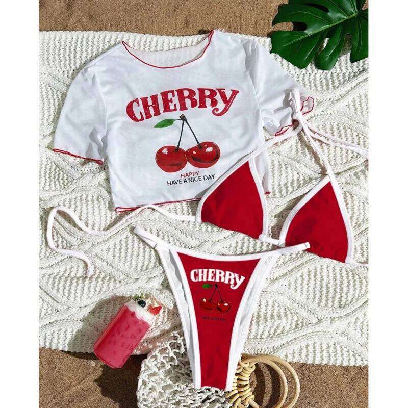 2026 Sexy 3Pcs Bikinis Set Female Swimsuit Women Three-Piece Swimwear Beach Swim Wear Bathing Suits Brazilian Bikini Pool Bather Y260303