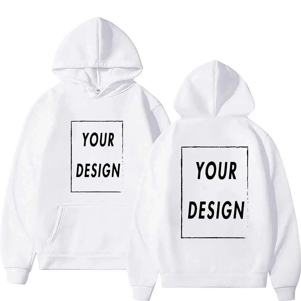 Customizable DIY Hoodie Sweatshirt - Personalize with Your Own Design Brand Picture for Men Women Casual Fashion Hoody M260312