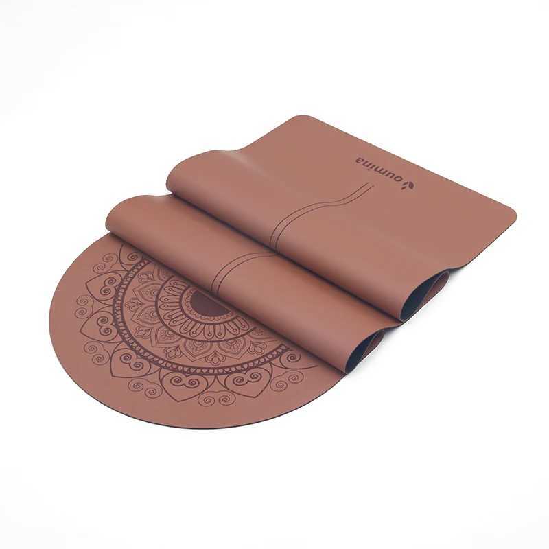 Non-slip Eco Friendly Natural Rubber Pu Curve Arch Oval Shape Yoga Mat Popular Sales Printed Yoga Mats M260312