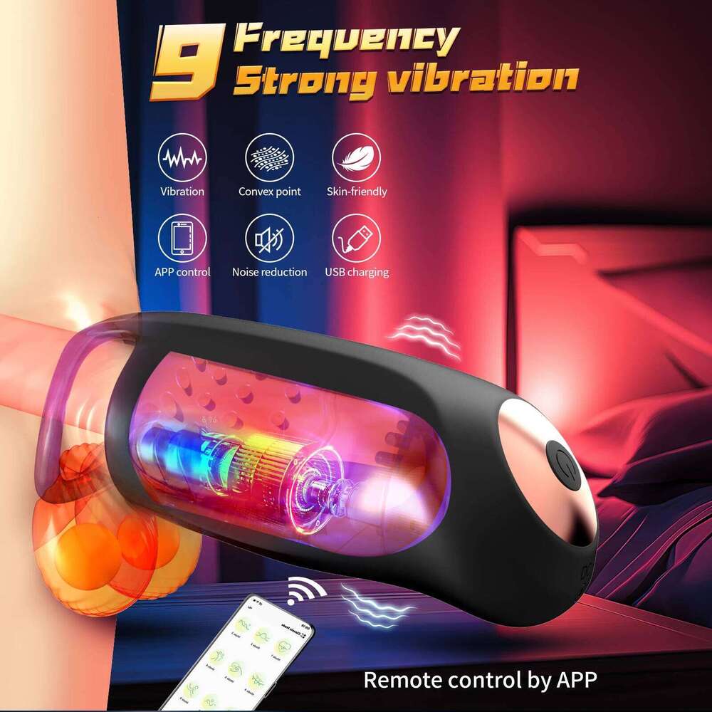 Male Masturbator APP Contro Penis Vibrator Licking Stroker 360 Wrapping Delay Adult Toy Sex for Man Prolong Endurance 18+ Z260311