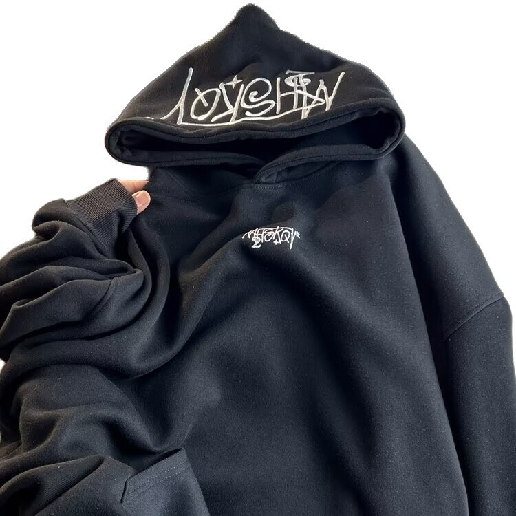 Retro Style Fleece-lined Embroidered Letter Hoodie Designer Hoodie For Men And Women New Casual Loose-fit Jacket For Spring Autumn And Winter