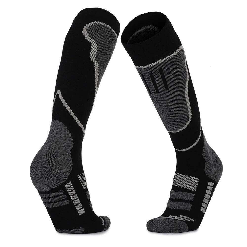 YANBIGUO 2 Pairs Wool Ski Socks,Thermal Knee-high Cold Weather Warm Socks for Snowboarding,Snow,Winter,Hunting Z260312