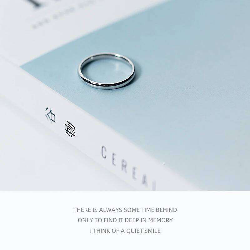 Modian Hight Quality 925 Sterling Silver for Women Fashion Glossy Simple Ring Korea Style Fine Jewelry Bijoux H260312
