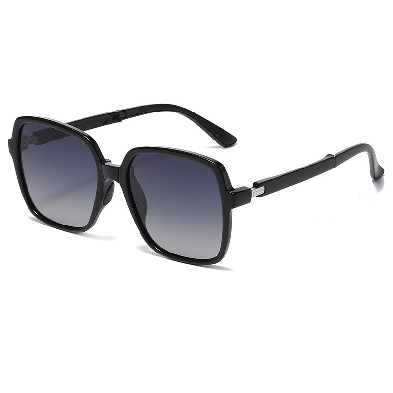 2026 New Fashion Large Frame Polarized Folding Sunglasses for Women, Trendy High-End Wholesale