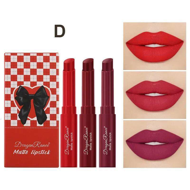 1/3pcs Nude Crayon Long Lasting Matte Lipstick Pencil 24 Hours Waterproof Set Moisturizer Colouring Lip Tint Stick W260311