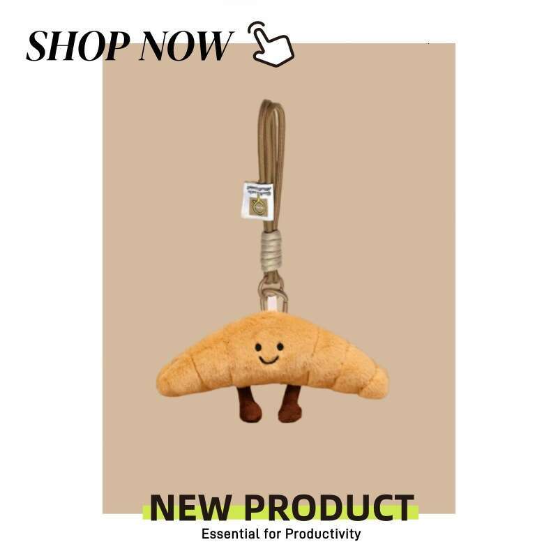 Quirky Food Plush Keychain Plant Hamburger Fries Cheese Doll Pendant Cookies