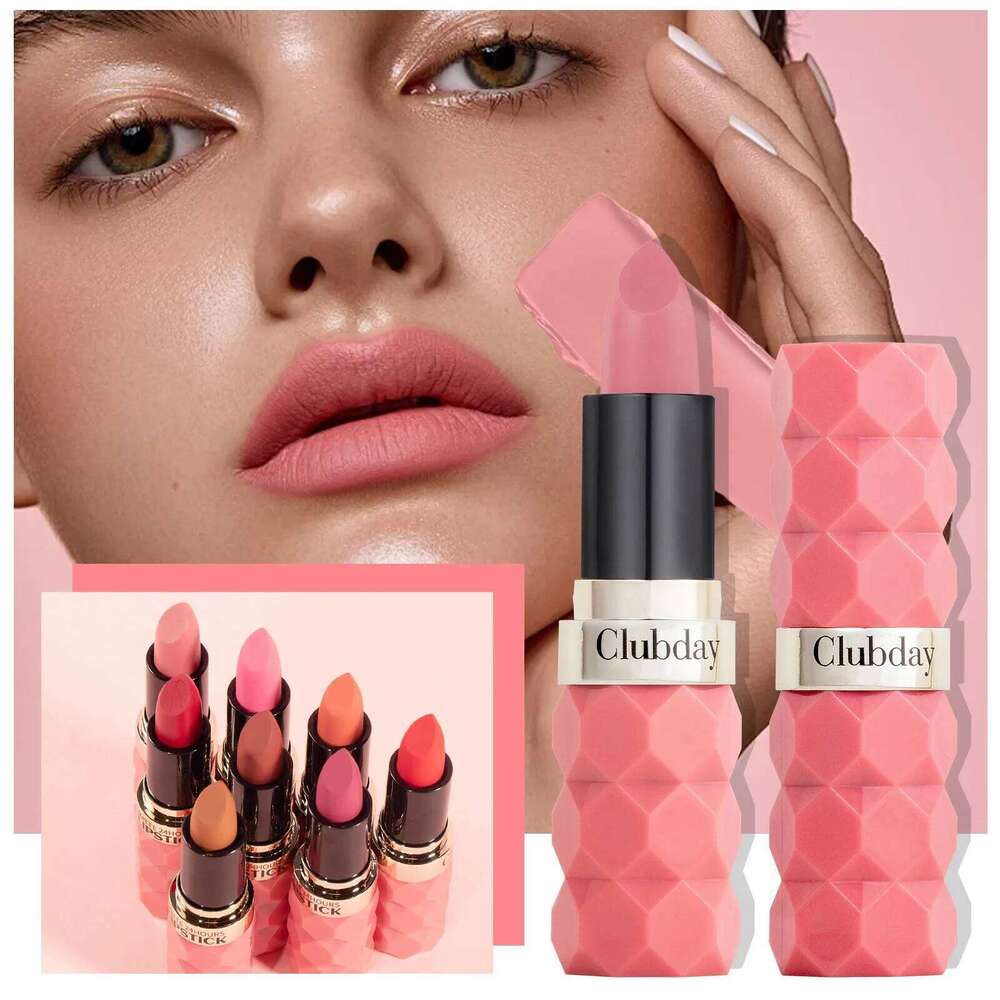 Clubday 8 colors diamond cut long-lasting waterproof non-color loss non-stick velvet matte lipstick W260311