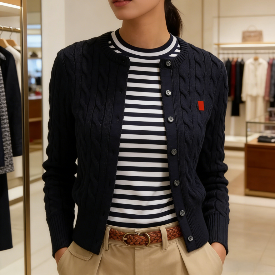 Women sweater designer sweater women Luxury Tops Outerwear Women's Knitted Sweaters Vintage Printed Cardigans Crew Neck Women's Long Sleeve Casual Sweater Jackets