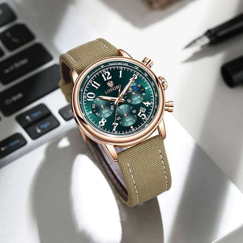 Luxury Fashion Sports Watch for Man Waterproof Luminous Calendar Chronograph Nylon Strap Men Quartz Watches relojes para hombre