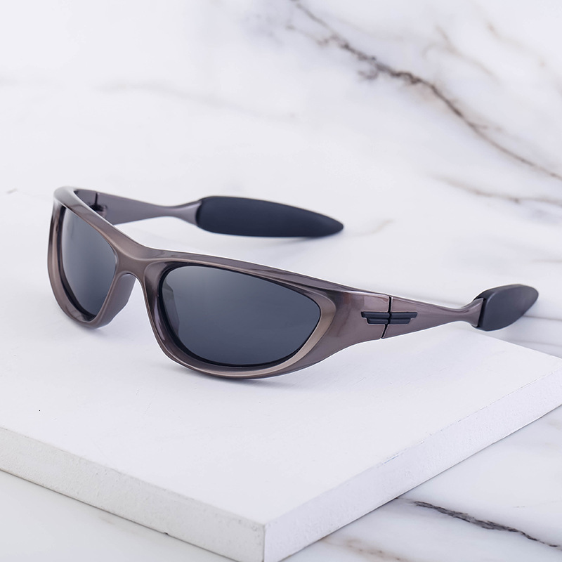 New European American windproof polarized men, personalized Y2K cat-eye sunglasses for women, trendy ins-style sports and cycling glasses