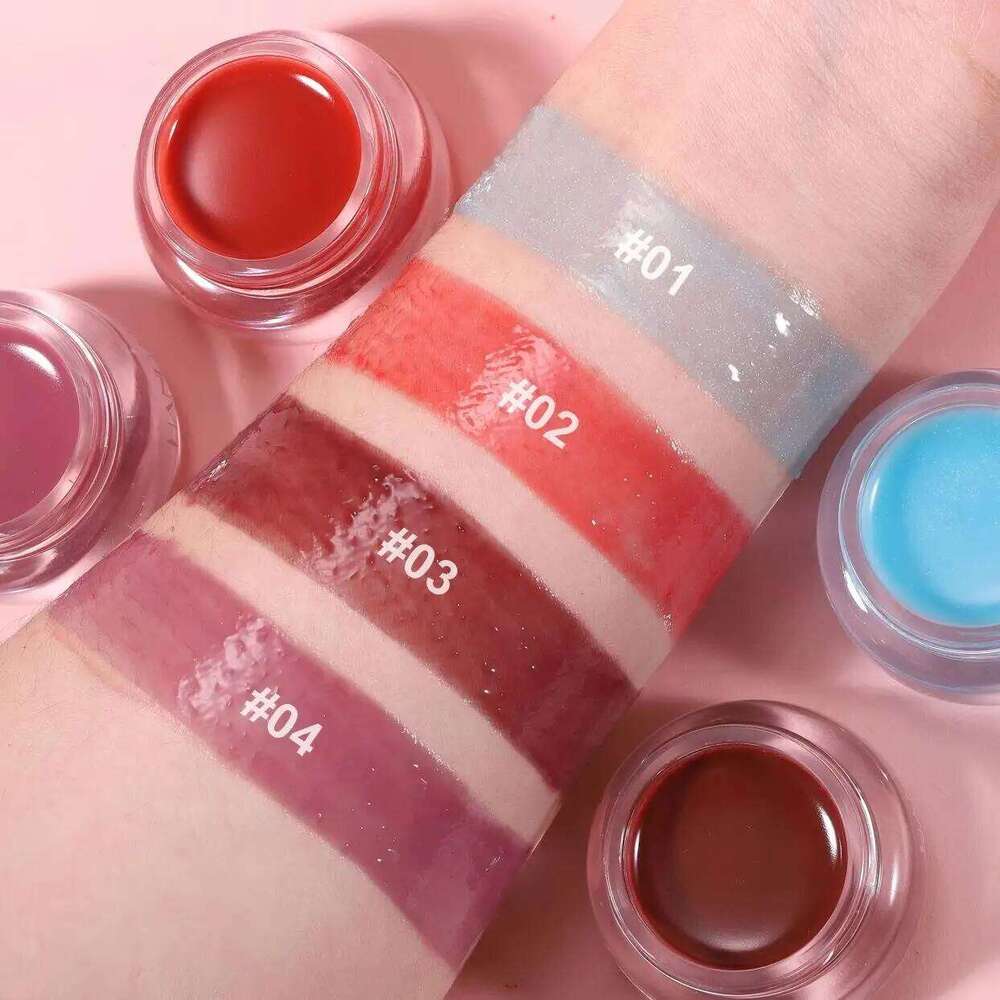4-Color Jelly Lip Gloss - Hydrating Mirror Shine with Pearl Glow, Non-Sticky Plumping Formula for Juicy Voluminous Lips W260311