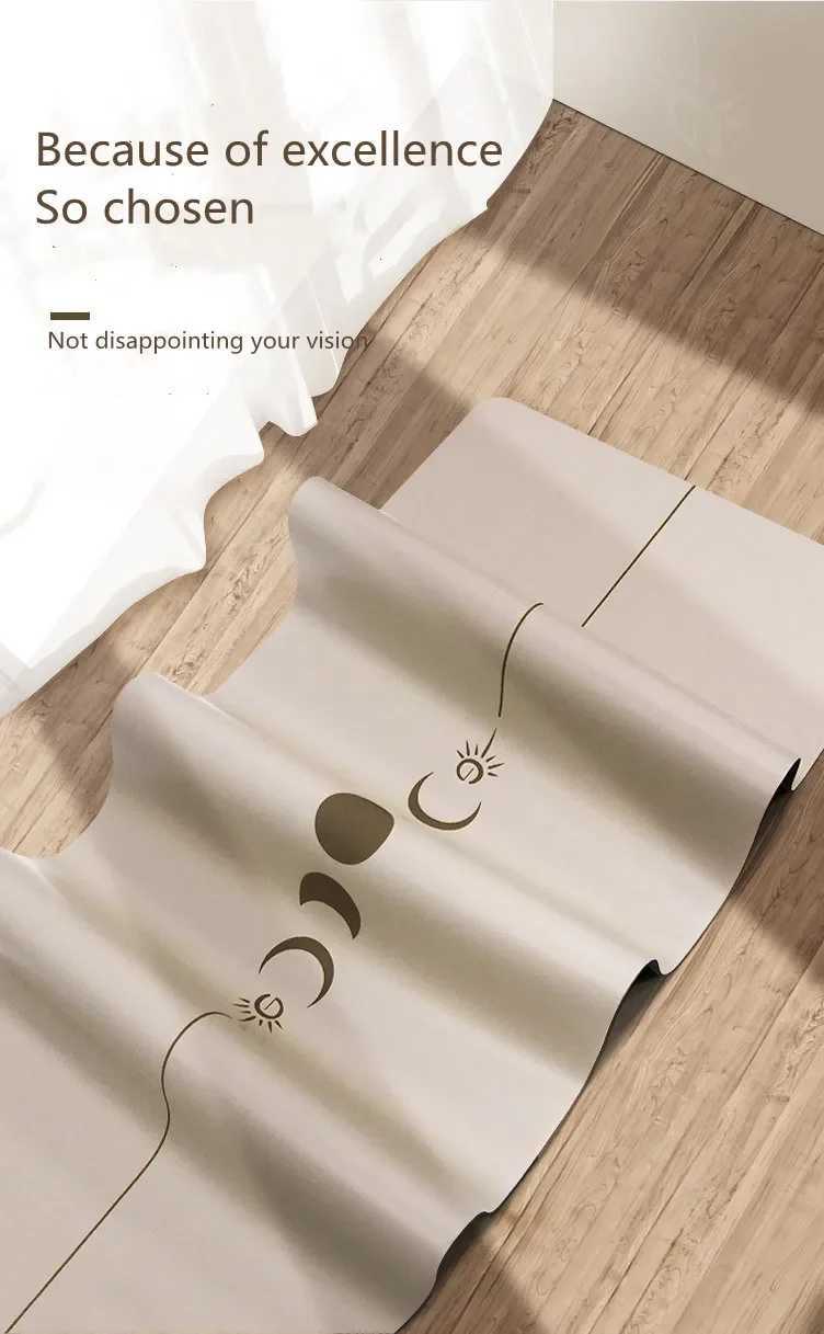 Lezyan Natural Rubber PU Yoga Mat Shock-absorbing Non-slip Sweat-absorbent Fitness Meditation Exercise Gymnastics Gym Workout M260312