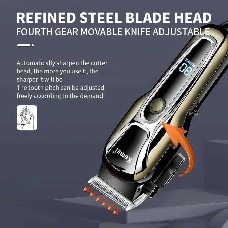 Kemei PG1990A Rechargeable Clipper or Limit Combs Professional Cordless Men Trimmer Men's Hair Cutting Machine Barber C260312