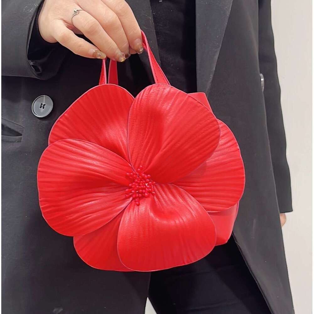 Early Spring New Women S Petal Flower Tote Creative Floral Handbag Single Shoulder Crossbody Chain Bag