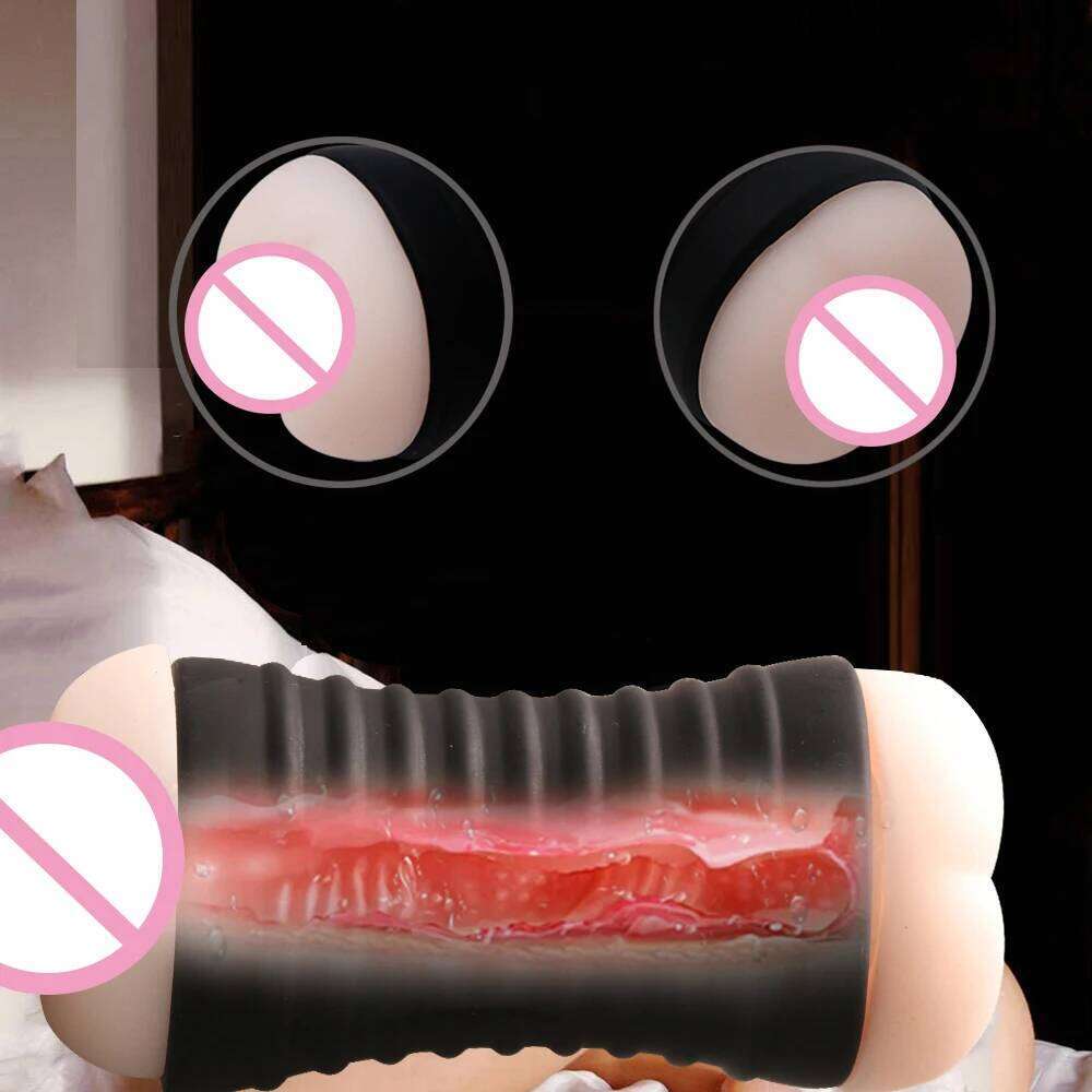 New Double Head Oral Pussy Vagina Adult toys Glans Training Male Masturbation Cup For Man Sex Toys Z260312