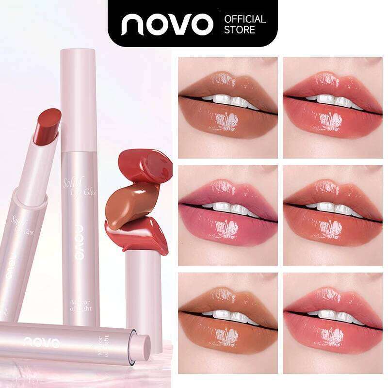 Moisturizing Mirror Lipstick, Nourishing Glaze, Long-Lasting Waterproof Non-Stick Cup, Highpigment Lip Gloss,All Skin Types W260311