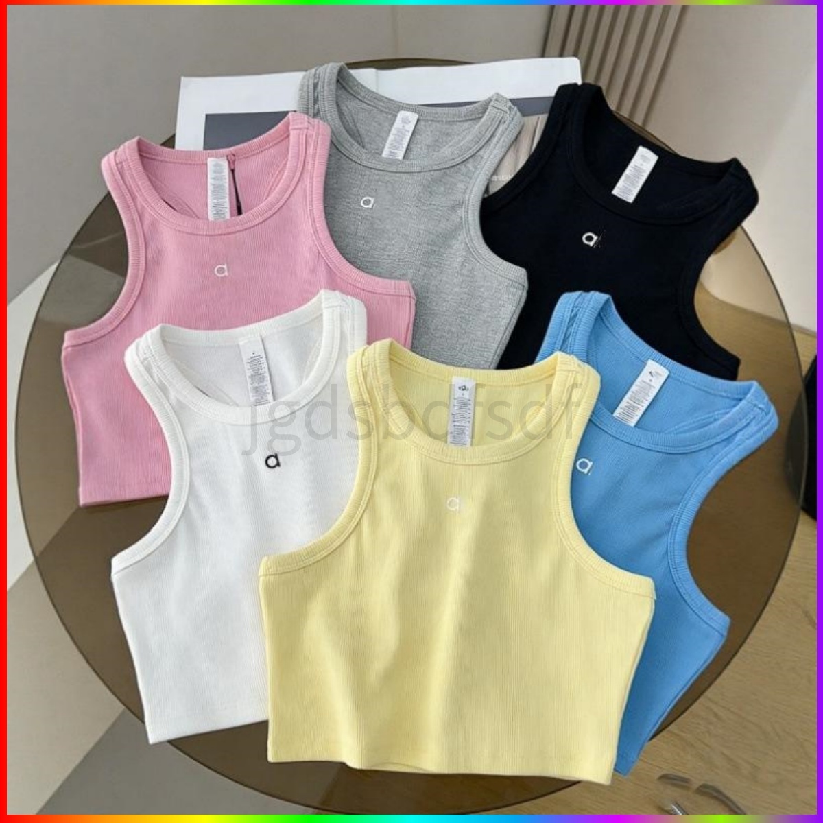 Alonstinss Designer Womens Yoga Aspire Tank Sports Bras Top Trousers Pants Bra Shockproof Jogger Fitness Vest Pilates Thread Hollow Beauty Back Tight Luxury