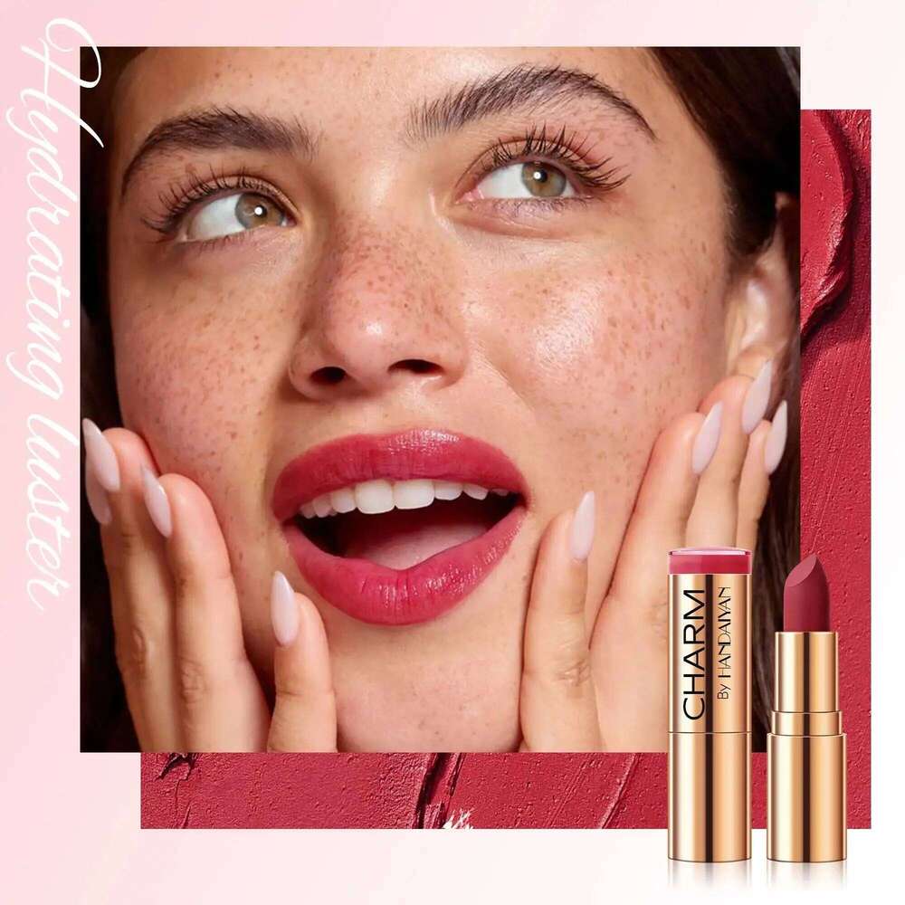 Long Lasting Moisturizing Velvet Lipstick Waterproof Non Stick Cup Creamy Nourish Cover Lip Line Glossy Golden Mud Formula W260311