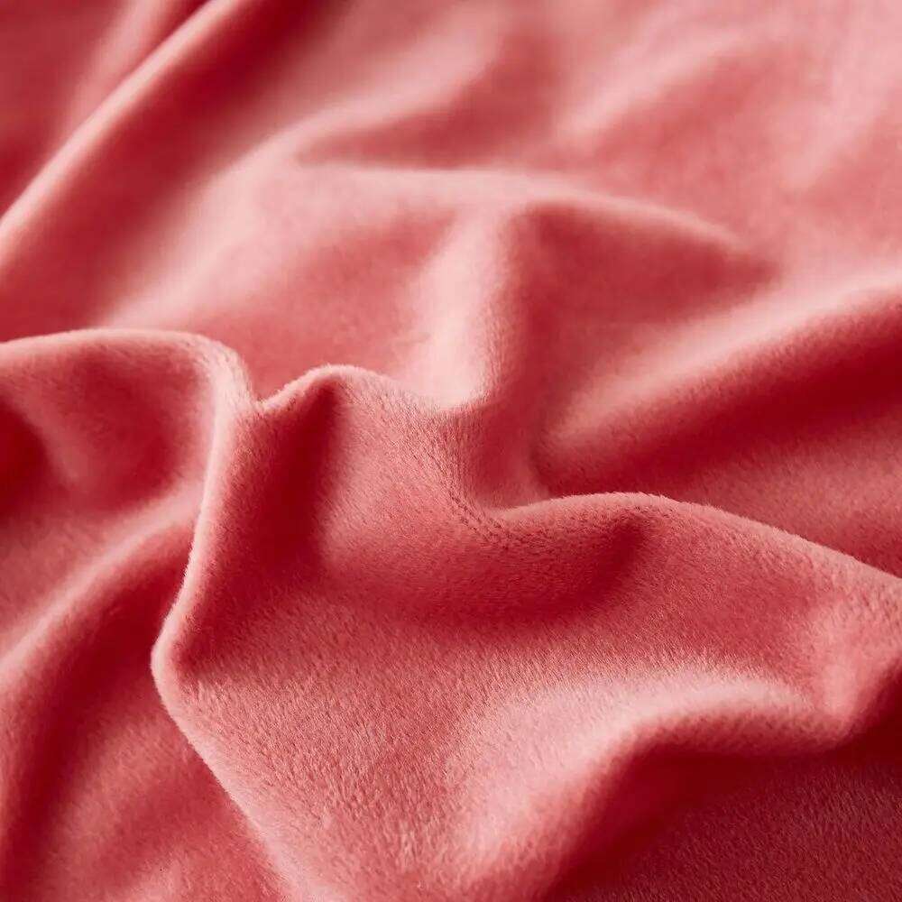 King Size Pink Ombre Crystal Velvet 3-Piece Shaggy Faux Fur Bedding Set with Comforter & Pillow Shams H260312