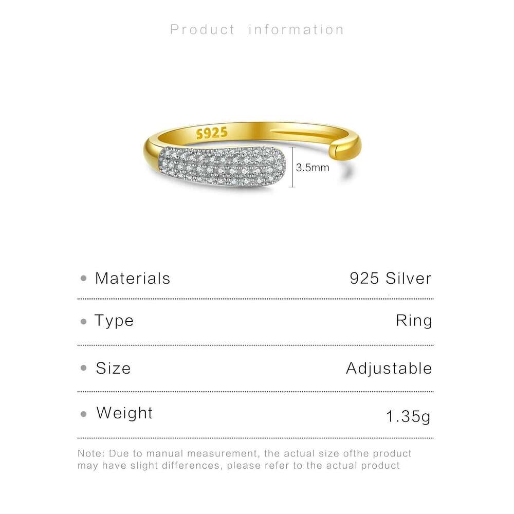 ANDYWEN Women 925 Sterling Silver Resizable Ring Adjustable Rings 2024 Anniversary Party Fashion Fine Wedding Jewelry H260312