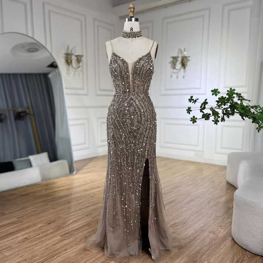 Stunning Sequins Mermaid Prom Gowns Spaghetti Straps Sleeveless Evening Dresses Floor Length Birthday Party Customized