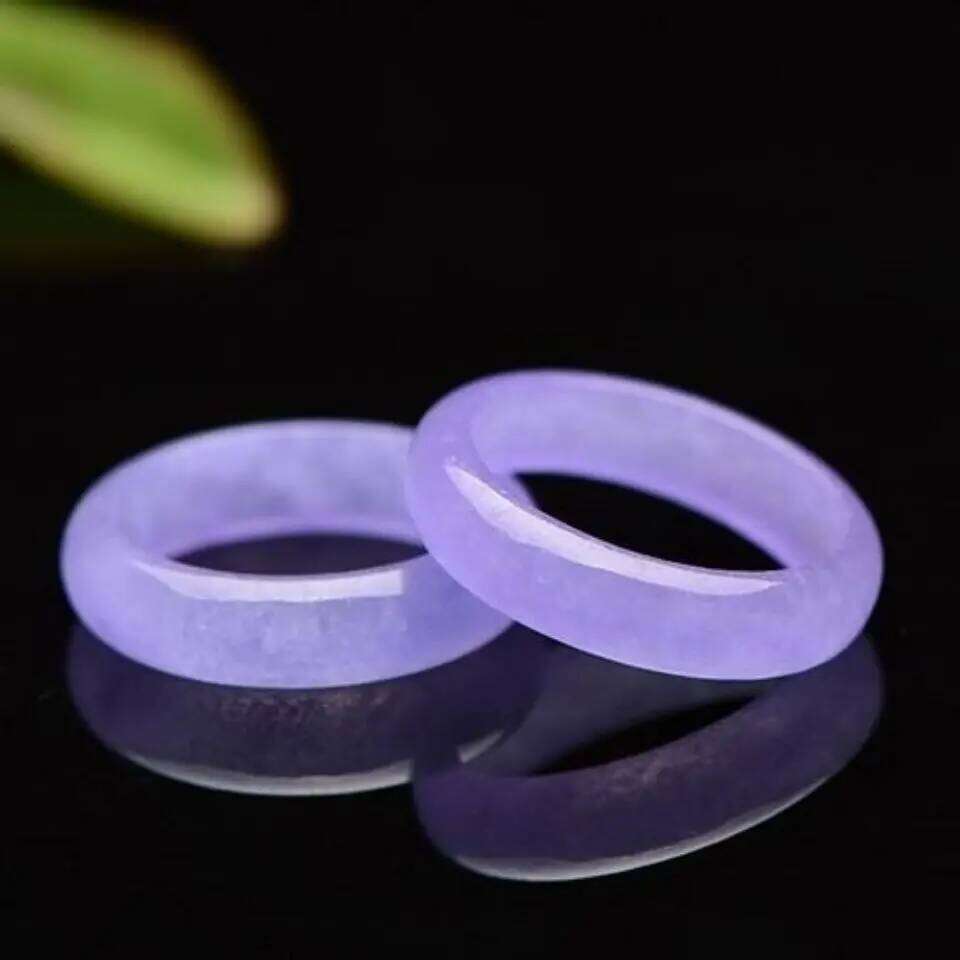 Burma Ring Women Healing Gemstone Fine Jewelry Genuine Myanmar Grade A Jadeite High Ice Purple Jade Rings Anillos Mujer H260312