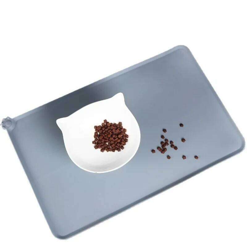 Silicone Meal Waterproof Anti-Slip Cat Food Puppy Feeding Bowl Mat No Cleaning Required Pet Accessories 26Y0312