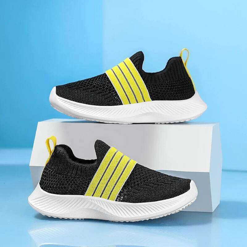 Children Casual Sneakers Comfortable Lightweight Mesh Breathable Walking Soft Outdoor Flat Tennis Shoes for Kids H260312