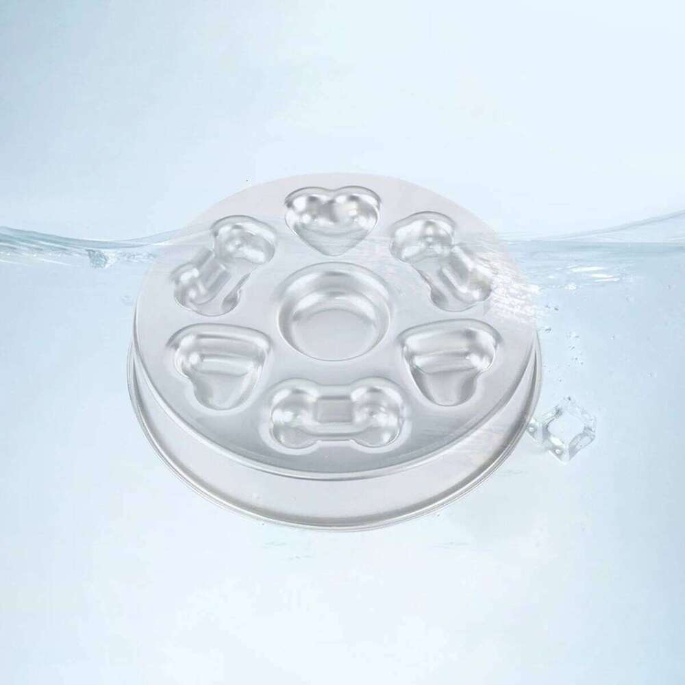 304 Stainless Steel Slow Feeder Bowl - Anti-Slip Silicone & Bone/Heart Design, 8.4-9.8in for Cats/Dogs 26Y0312