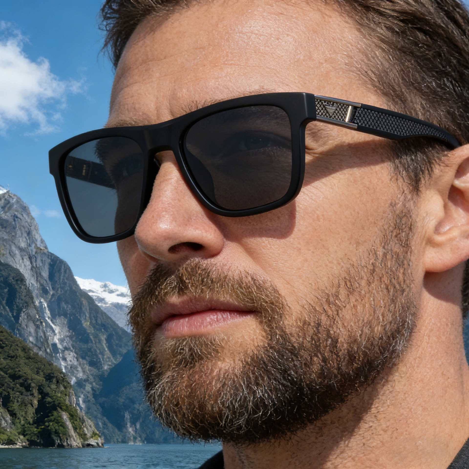 2026 New Fashion Square Frame Polarized Personalized Trendy High-End Outdoor Sun Protection Sunglasses for Men,