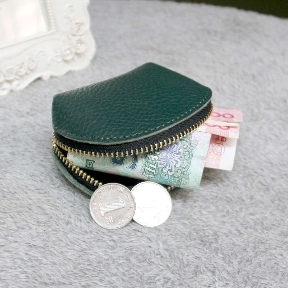Luxury fashion wallet New Simple Retro Mini Purse Cowhide Small Wallet Women Genuine Leather Dumpling Zipper Coin Bag Trendy