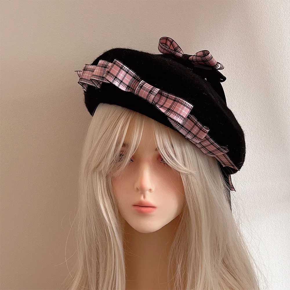 1Pc Vintage Bow Beret Set for Women Exquisite Versatile Daily Date Accessory Sweet Girl Must-Have Fashion Hat H260312 - view 6