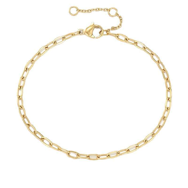 Women Jewelry Bracelets Charm Bracelets European American Style 18K Gold Plated Titanium Steel Daily All-Match Bracelet