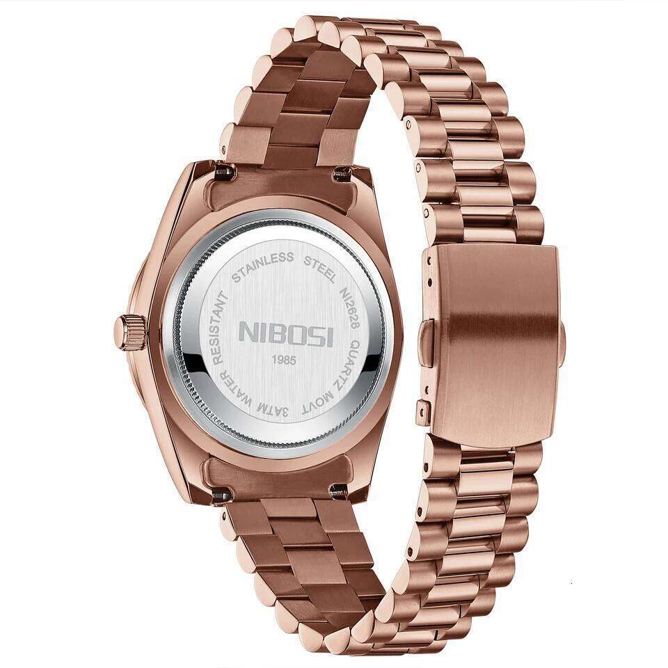 NIBOSI Analog Quartz Stainless Steel Watches for Men Waterproof Business Classic Desiger Wrist Watch Day Date Reloj