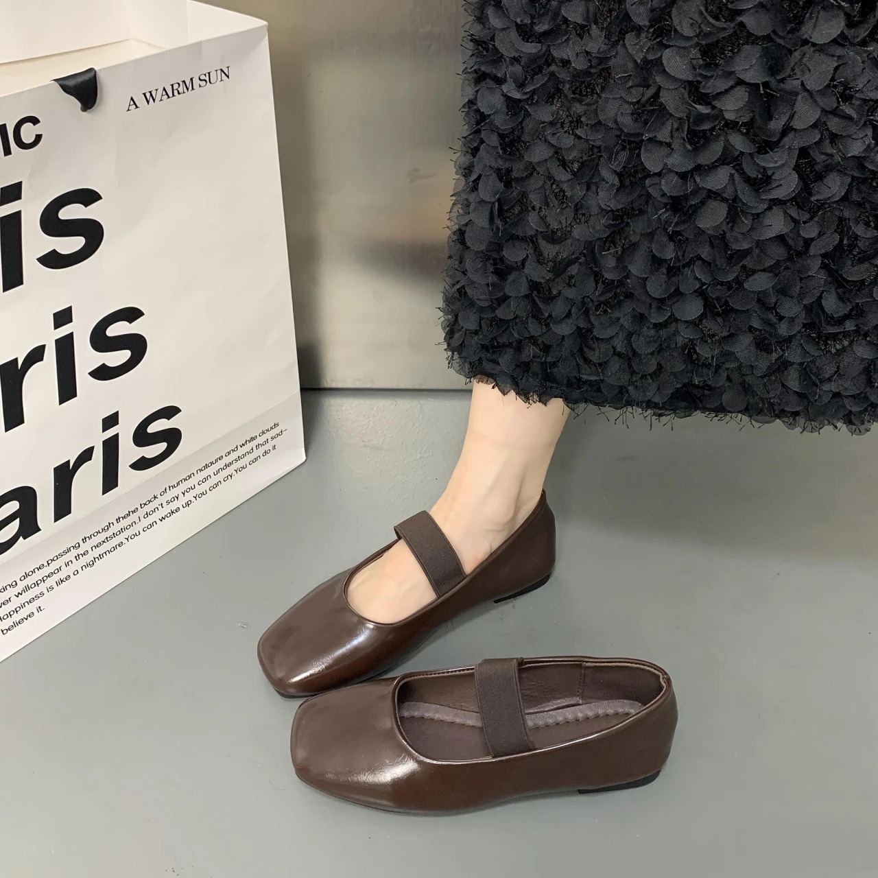 Women Ballet Flats Shoes Fashion Shallow Elastic Band Spring Autumn Ladies Comfort Soft Sole Ballerina Shoes 260227
