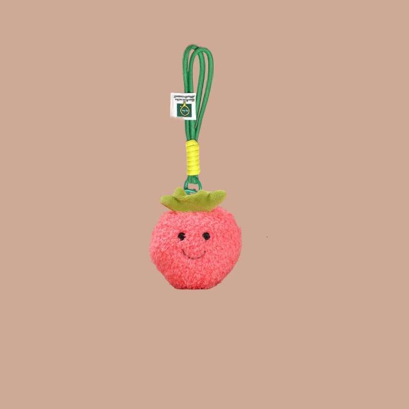 Keychain plush cute fruit claw doll, wedding throw stall toy, gift for girls