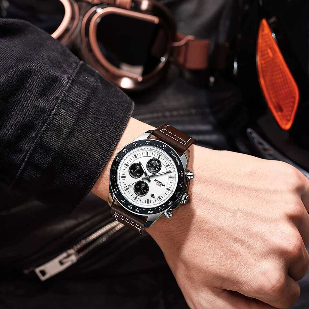 NIBOSI Business Watches Top Luxury Wristwatch Waterproof Luminous Stainless Steel Quartz Watch Men Relogio Masculino