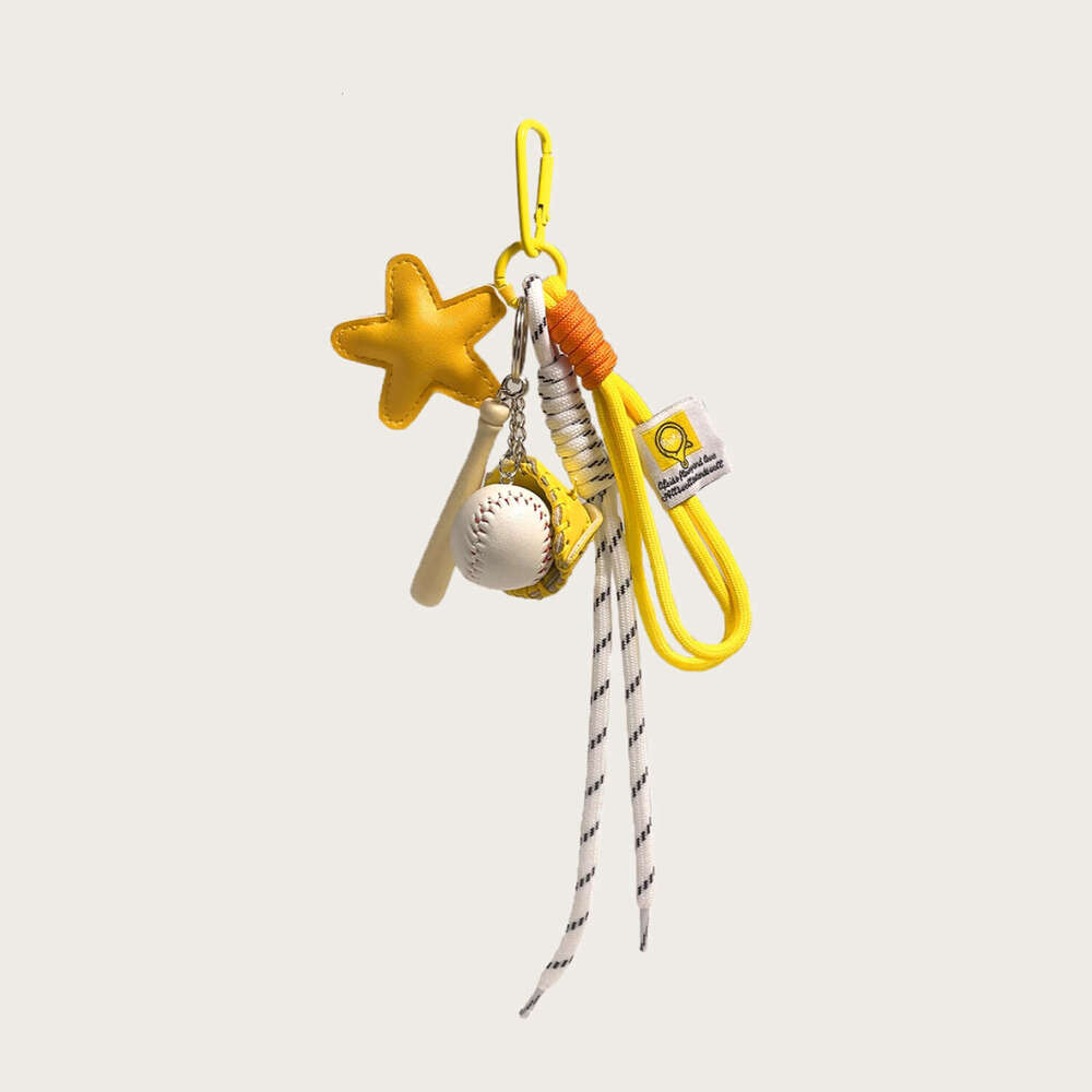 Dopamine baseball backpack pendant keychain ins-style girls' bag accessory, Amazon bestseller