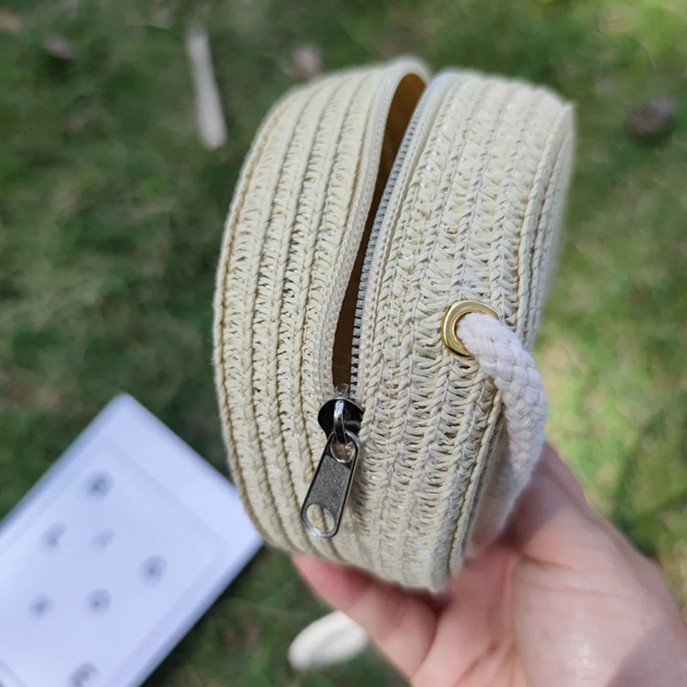 Handmade Summer Children Girls Shoulder Bag Flower Straw Baby Bags Messenger Kids Keys Coin Purse Cute Princess Mini Handbag 260311