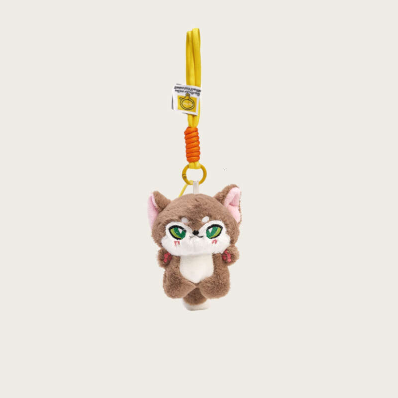 Cute Plush Wolf Doll Keychain Toy Pendant Backpack School Bag Decoration