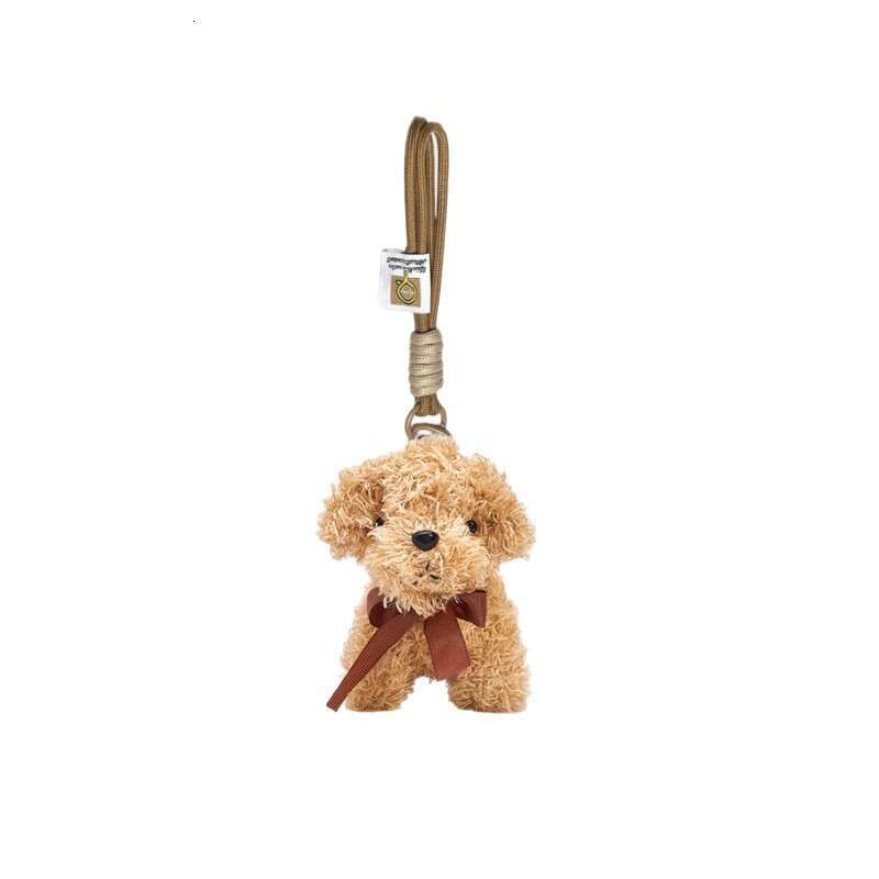 Backpack Pendant Teddy Plush Toy Small Dog Car Keychain Hanging Chain Accessory