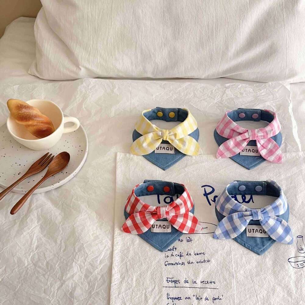 INS Korean Style Cats Dogs, Bibs For Bichon And Teddy, Pet Neck Scarves
