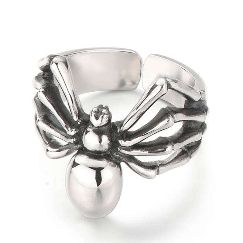 Buyee 925 Sterling Silver Female Big Elegant Animal Open Ring Finger for Women Fashion Unique Punk Fine Jewelry Circle Gift H260312